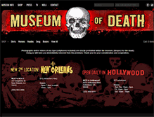 Tablet Screenshot of museumofdeath.net